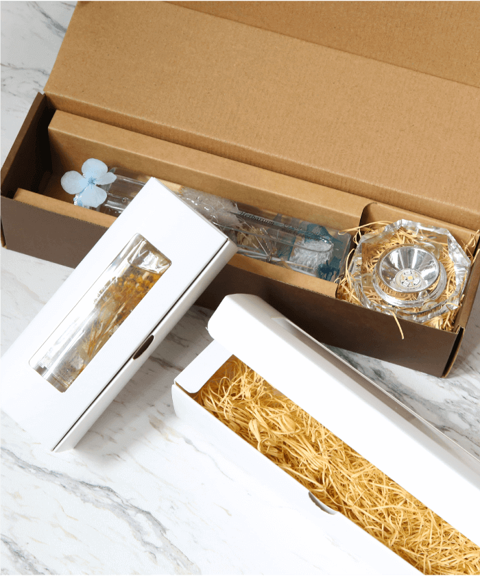 ハーバリウム専用のギフトボックスのイメージ写真